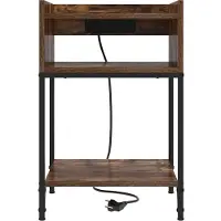 vidaXL Table de chevet Chêne fumé 40 x 40 x 61 cm Bois d'ingénierie