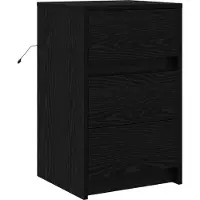 vidaXL Cabinet de chevet Chêne noir 38 x 34 x 61 cm Bois d'ingénierie