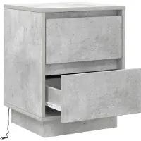 vidaXL Cabinet de chevet avec tiroir avec Gris béton 39 x 34.5 x 50 cm