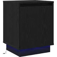 vidaXL Cabinet de chevet avec Noir 39 x 34.5 x 50 cm Bois d'ingénierie