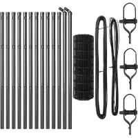 vidaXL Clôture de sécurité type européen, à fixer au sol, en acier revêtu de PVC, dimensions 25 x 0,6 m
