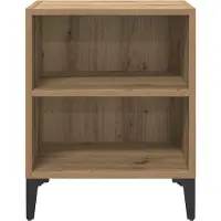 vidaXL Cabinet de chevet 2 pcs chêne artisanal 40 x 30 x 50 cm