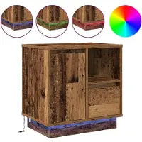 vidaXL Cabinet de chevet avec 2 pcs Bois Ancien 50 x 34.5 x 50 cm.