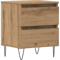 vidaXL Cabinet de chevet avec tiroir chêne artisanal 40 x 35 x 50 cm