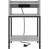 vidaXL Cabinet de chevet Sonoma gris 40 x 40 x 61 cm Bois d'ingénierie