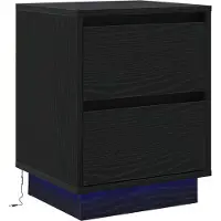 vidaXL Cabinet de chevet avec Noir 39 x 34.5 x 50 cm Bois d'ingénierie