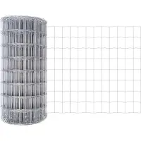vidaXL Clôture européenne avec socle en béton, 25 x 0,4 m, acier galvanisé, couleur argent