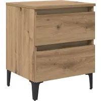 vidaXL Cabinet de chevet chêne artisanal 40 x 35 x 50 cm