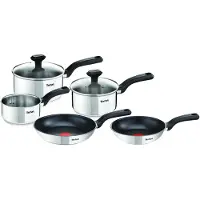 Tefal Comfort Max C972S5, Set mixte, Acier inoxydable, Acier inoxydable, Power Resist, Noir, Silicone
