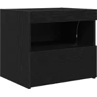 vidaXL Cabinet de chevet Chêne noir 50 x 40 x 45 cm Bois d'ingénierie