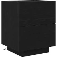 vidaXL Cabinet de chevet avec tiroir Chêne noir