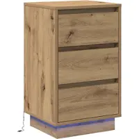 vidaXL Cabinet de chevet avec tiroir chêne artisanal 39 x 34,5 x 65 cm