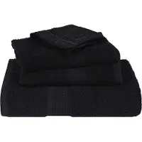 vidaXL Essuie-mains 2 pcs noir 50x100 cm 360 g/m² 100% coton