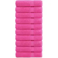 vidaXL Essuie-mains de qualité supérieure SOLUND 10 pcs rose 600 g/m²