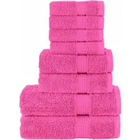 vidaXL Ensemble de serviettes de qualité supérieure SOLUND 8 pcs rose