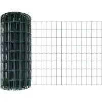 vidaXL Clôture Euro, 0,6 x 25 mètres, fer revêtu de PVC, couleur verte