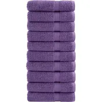 vidaXL Essuie-mains de qualité supérieure SOLUND 10pcs violet 600 g/m²