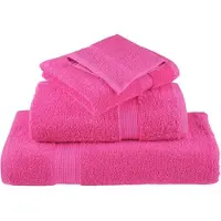 vidaXL Essuie-mains de qualité supérieure SOLUND 2 pcs rose 600 g/m²