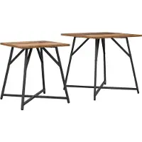 vidaXL Ensemble de tables d'appoint 2 pcs Bois ancien et noir