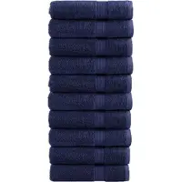 vidaXL Essuie-mains de qualité supérieure SOLUND 10 pcs bleu marine