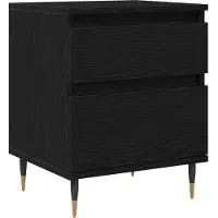 vidaXL Cabinet de chevet avec tiroir Chêne noir 40 x 35 x 50 cm