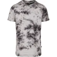 Urban Classics T-Shirt 'Black Tie Dye' noir / blanc naturel