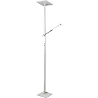 FABAS LUCE Idéal - Lampadaire Led Blanc En Métal H.180 Cm - 2 Lumières De 40W Et 8W Avec Led Intégrée 3000K