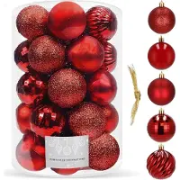 Springos Boules de Noël - - 20 pcs - Ø 4 cm - Rouge - Brillantes et mates
