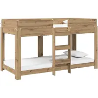 vidaXL Lit superposé pour enfants Chêne Artisan 80 x 200 cm Bois composite