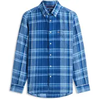Tommy Hilfiger Mw0mw42399 Linen Long Sleeve Shirt Bleu M Homme