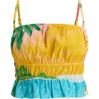 Roxy Haut 'Atlas Palmy Daze' azur / curry / vert / poudre