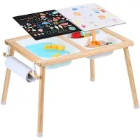 StarTech.com Table d'activités sensorielles pour enfants - Table de jeux de sable avec 1 rouleau de papier - Tables d'apprentissage interactives