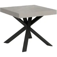 Itamoby Table Extensible 90/194X90 Cm Clerk Pieds Cachemire Anthracite