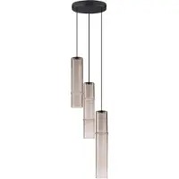 Lyora Suspension unique Sano Verre fumé à 3 lumières