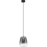Lyora Suspension design Oblo Verre fumé à 1 lumière