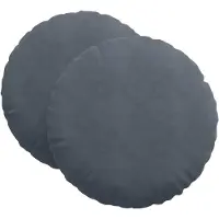 vidaXL Coussins de siège 2 pcs Gris foncé Ø 40 x 13 cm Velours