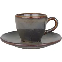 Bonna Gloire - Tasses à espresso et soucoupes - 80 cc - Porcelaine - Lot de 6