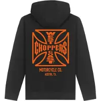 WCC ATX Cross Sweat à capuche zippé Noir/Orange 2XL hommes