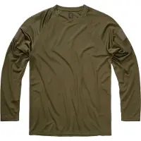 Brandit T-shirt manches longues de - Top à manches longues et séchage rapide - S - 5XL - pour Homme - olive - Taille 4XL
