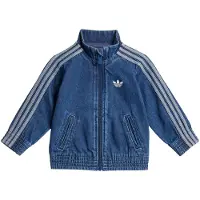 Adidas Veste mi-saison 'Firebird' bleu denim / gris clair