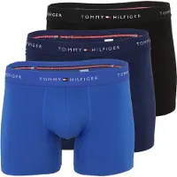 Tommy Hilfiger Um0um03921 Boxers 3 Units Bleu,Noir S Homme