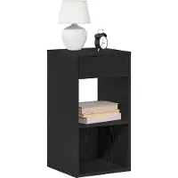 vidaXL Tables de chevet avec tiroir 2 pcs chêne noir 35x34x66,5 cm