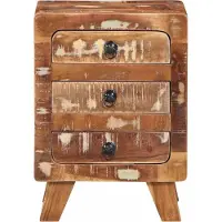 vidaXL Table de chevet 2 pcs 37x32x50 cm bois massif de récupération