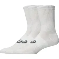 Asics 3 Pack Crew Sock Unisexe - Chaussettes, Blanc - Taille 39 - 42 - Coton