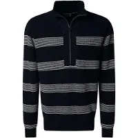 Pierre Cardin Pull-over bleu foncé / gris