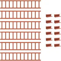 vidaXL Grille de protection contre la neige, rouge, 600 x 2,5 x 20 cm, acier