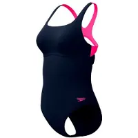 Speedo Solid Flex Band Swimsuit Bleu UK 36 Femme