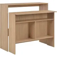 Syfax Table de bar avec 2 dessus de table Chêne 130x40x120 cm