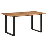vidaXL Table de salle à manger 154x80x76 cm Bois massif Acacia - Table de salle à manger - Table de salle à manger - Tables de salle à manger