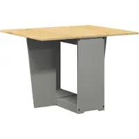 Syfax Table à manger papillon pliable Corona gris bois de pin massif
